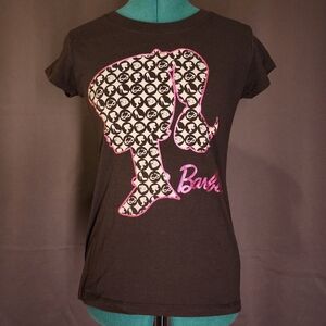 Barbie Black Tee with White Logo